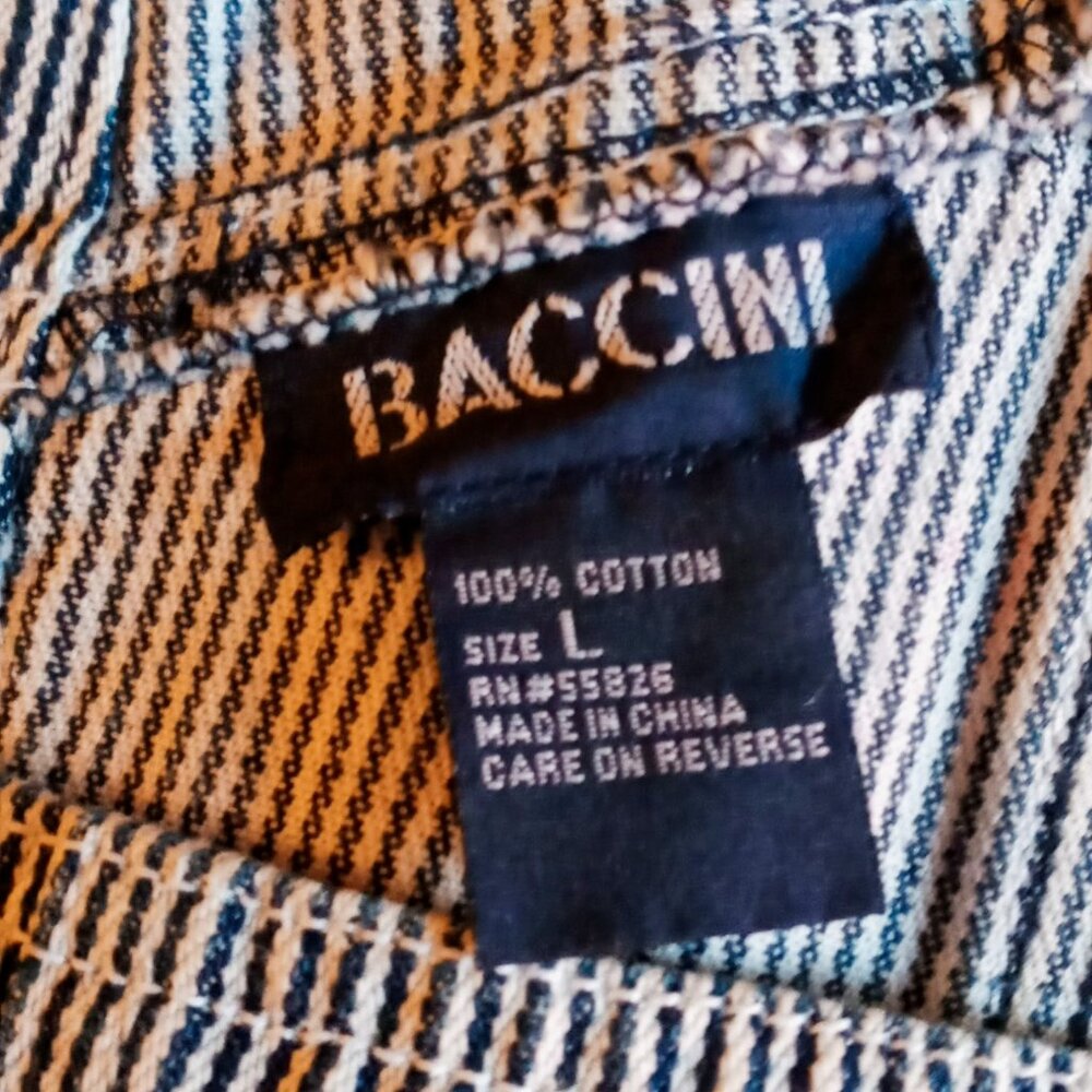 SOLD!! - Vintage Artsy Painted Baccini Denim Jean Shortalls Shorts Overalls Sz L - Picture 10 of 16